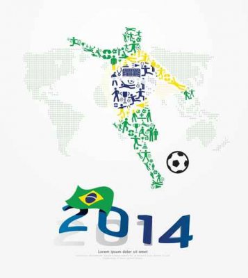Naklejki zestaw Brazylia 2014